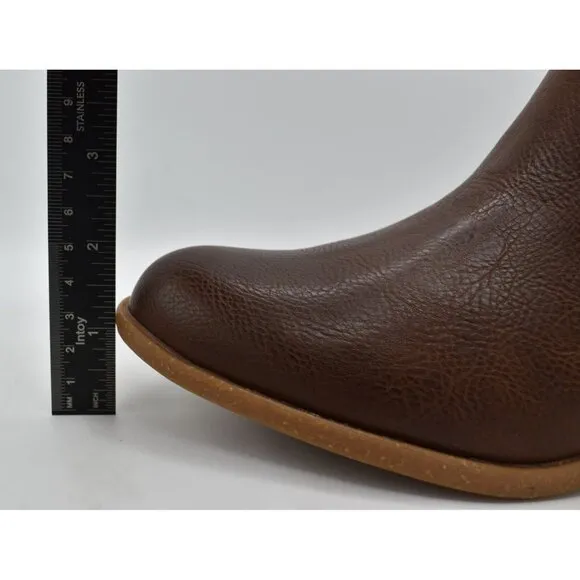 BOC by Born Womens Size 7.5 Grover Brown PU Slip On Booties Boots