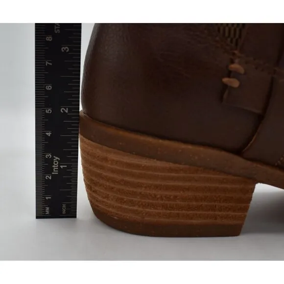BOC by Born Womens Size 7.5 Grover Brown PU Slip On Booties Boots
