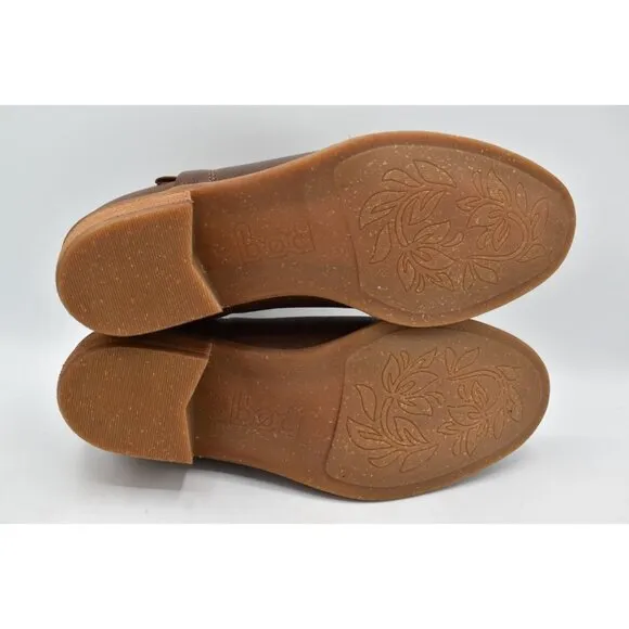 BOC by Born Womens Size 7.5 Grover Brown PU Slip On Booties Boots
