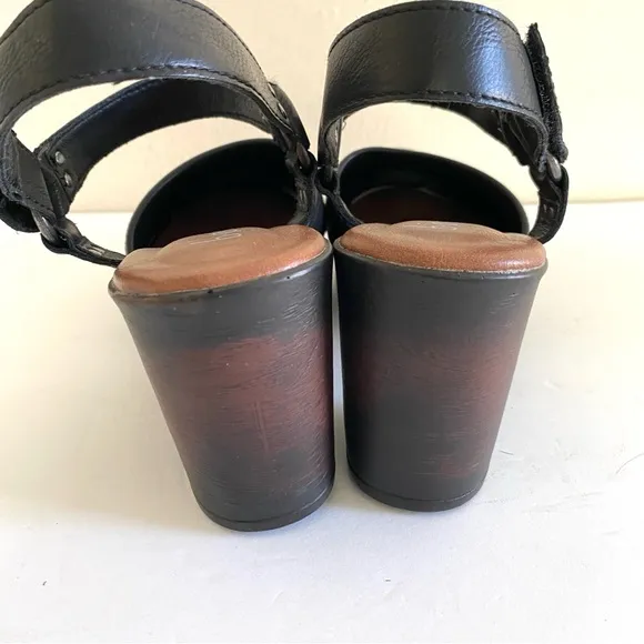 B.O.C. Mary Jane Platform Shoe Size 11 Med Classic Rounded Toe Sandals Black