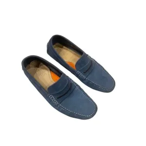 Boggi Milano Mens Blue Classic Loafers Casual Shoes Size 8