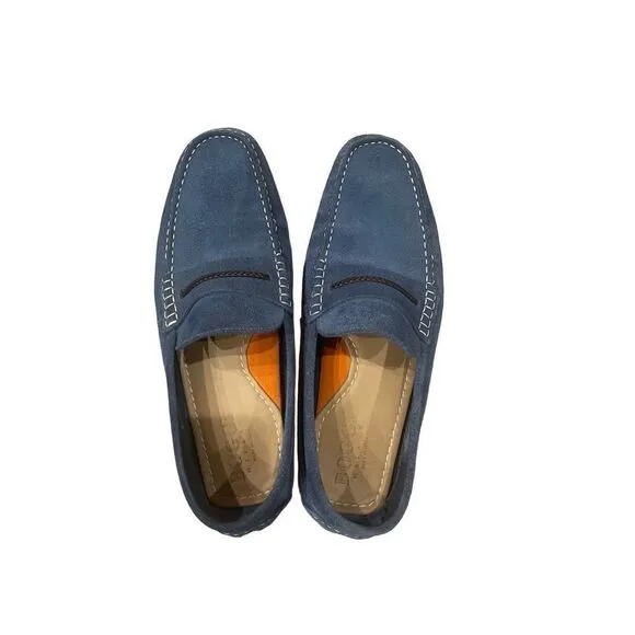 Boggi Milano Mens Blue Classic Loafers Casual Shoes Size 8