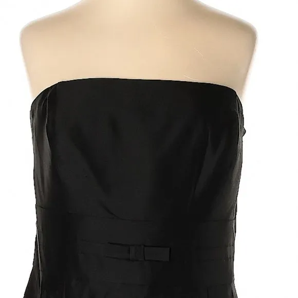 BOGO $198 Silk Dress Black Ann Taylor Strapless Classic Event Dinner Date Event