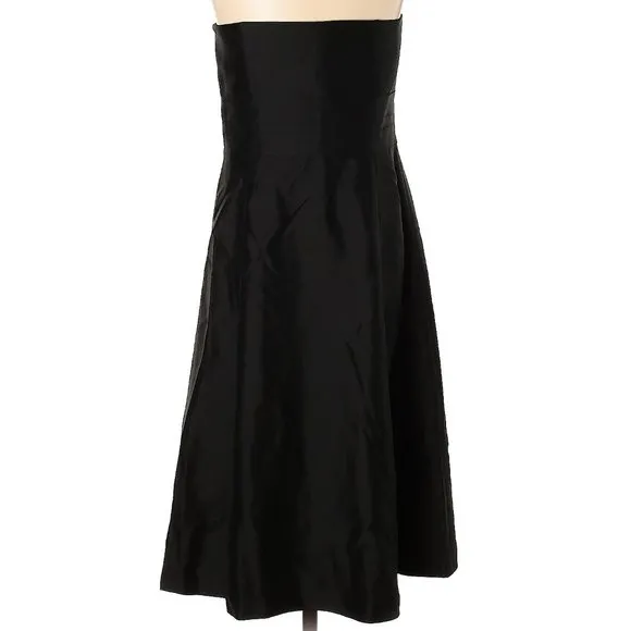 BOGO $198 Silk Dress Black Ann Taylor Strapless Classic Event Dinner Date Event