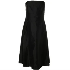 BOGO $198 Silk Dress Black Ann Taylor Strapless Classic Event Dinner Date Event