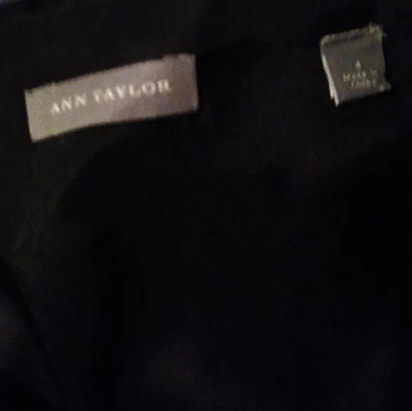 BOGO $198 Silk Dress Black Ann Taylor Strapless Classic Event Dinner Date Event