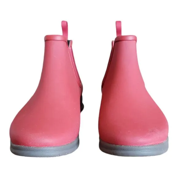 BOGS Boots Women's Size 8 Sweet Pea Slip On Waterproof Chelsea Rain Boot Red