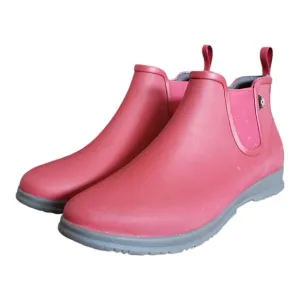 BOGS Boots Women's Size 8 Sweet Pea Slip On Waterproof Chelsea Rain Boot Red