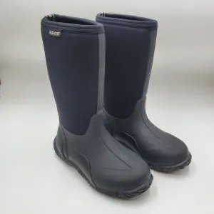 Bogs Classic High Kids Black Rubber Insulated Winter Boots Sz 2 Youth
