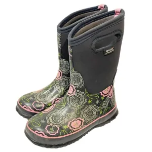 BOGS CLASSIC POSEY Multi Floral YOUTHS GIRLS Size 3 Rubber BOOTS