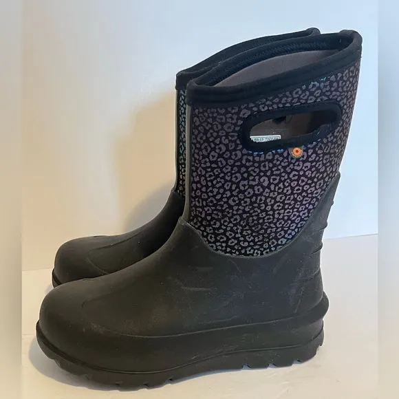 Bogs Kids' Neo Classic Rainbow Leopard Boot