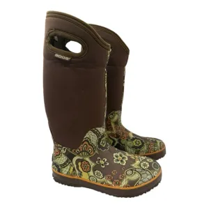 Bogs Women’s Classic High Paisley Floral Waterproof Snow Rain Winter Boots Sz 7