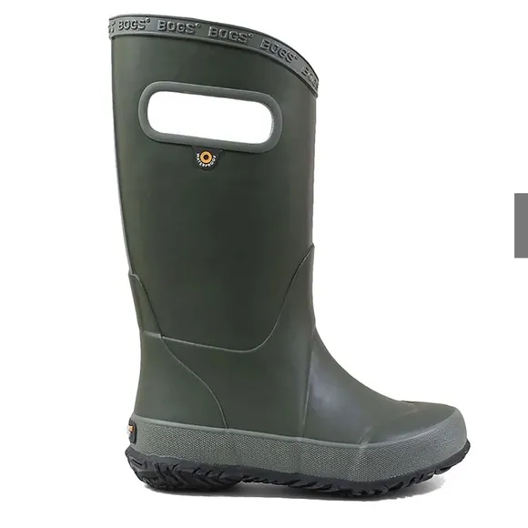 BOGSRAINBOOT DARKGREEN - KIDS size 3 new unisex
