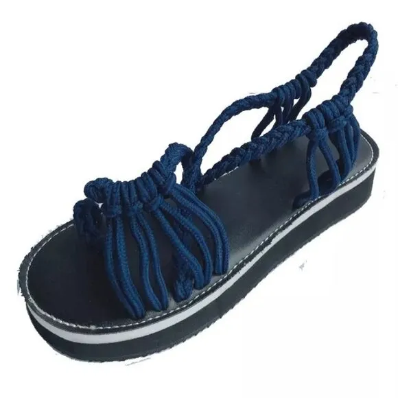 Bohemian Flat Flip Flops Bandages Beach Shoes Summer Casual Sandals