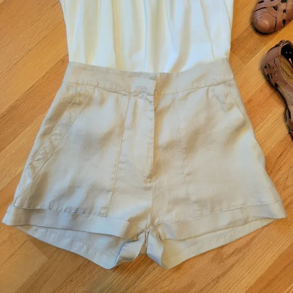 BONDI BORN Brindisi 100% Japanese Linen Shorts Sz M