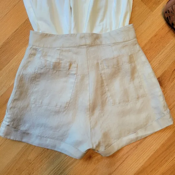 BONDI BORN Brindisi 100% Japanese Linen Shorts Sz M