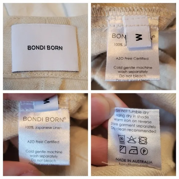 BONDI BORN Brindisi 100% Japanese Linen Shorts Sz M
