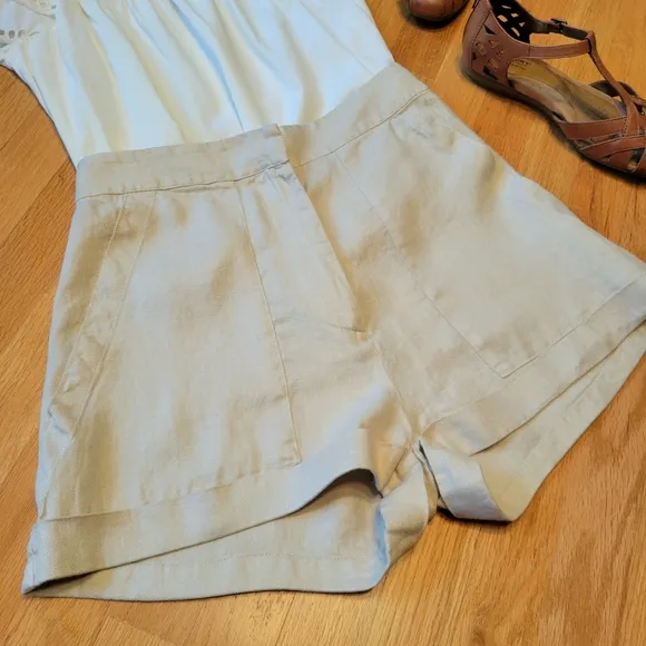 BONDI BORN Brindisi 100% Japanese Linen Shorts Sz M
