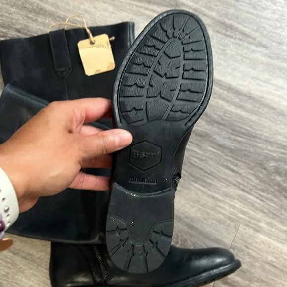 Born Black Slip On Tall Boots Size 6.5