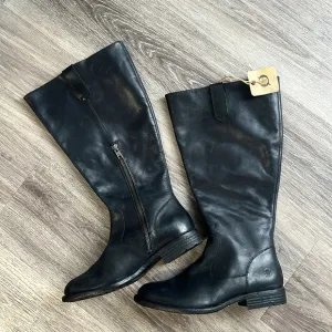 Born Black Slip On Tall Boots Size 6.5