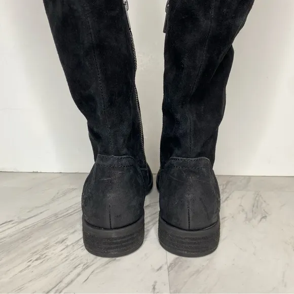 Born Britton Black Distressed Suede Boot 8M