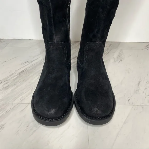 Born Britton Black Distressed Suede Boot 8M