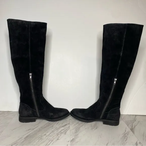 Born Britton Black Distressed Suede Boot 8M