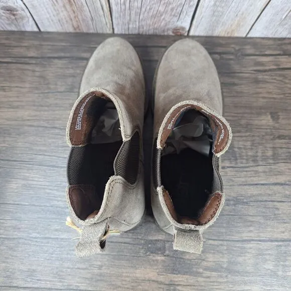 Born Cove Slip On Leather Suede Chelsea Ankle Boots Women's Sz 6 M Taupe (NWT)
