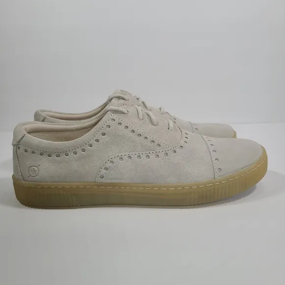 Born Cymbal Suede Low Top Lace Up Fashion Sneakers Light Gray Women’s Size 9.5