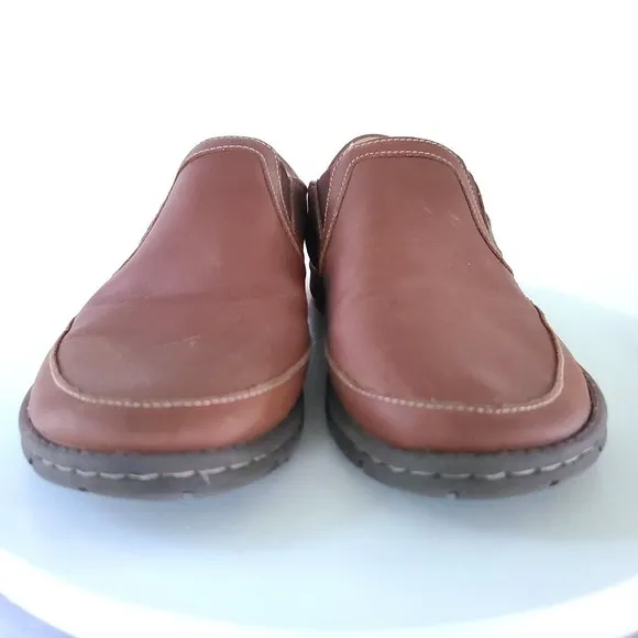 Born Han Sawyer Brown Leather Slip On Loafers Mens Size 7 Casual Comfort