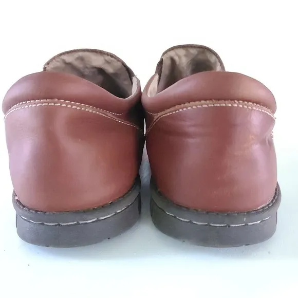 Born Han Sawyer Brown Leather Slip On Loafers Mens Size 7 Casual Comfort