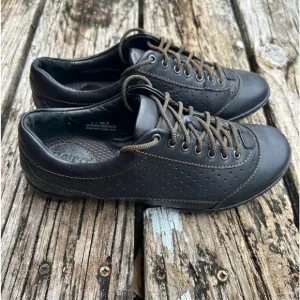 Born Handcrafted Footwear Women’s Black Leather Lace Up Fashion Sneakers Sz 6