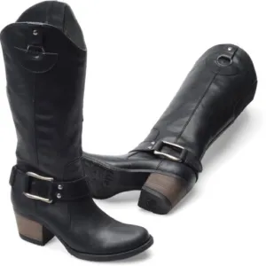 Born Loreza Smooth Leather Black Boots