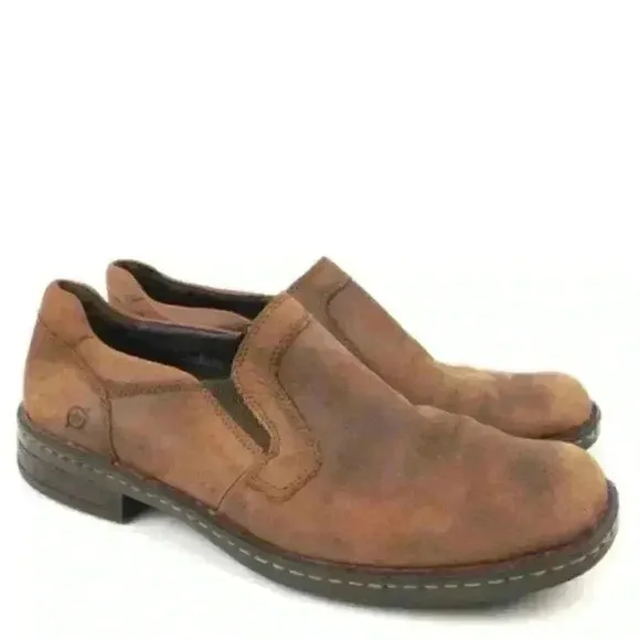 Born Mens Loafers Size 11 45 M/W Brown Leather