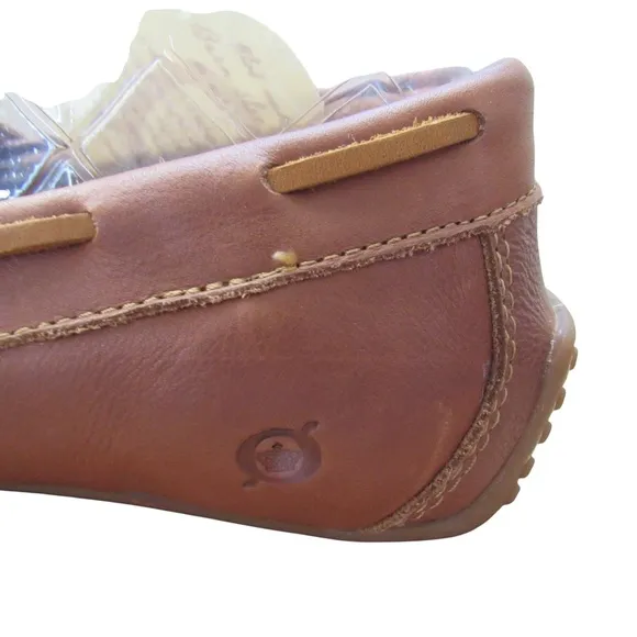 Born Mens Tan Moccasin Leather Driving Loafers Size 9.5 Slip On Classic
