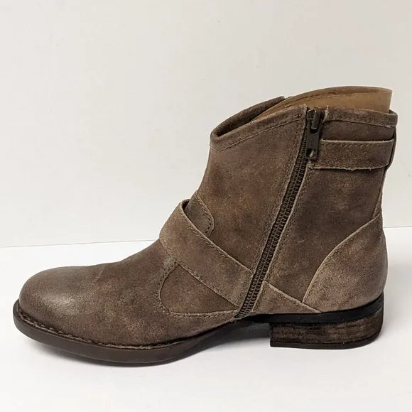 Born Regis Ankle Boots, Taupe Suede, Women's 7 M