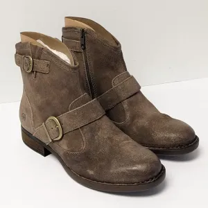 Born Regis Ankle Boots, Taupe Suede, Women's 7 M