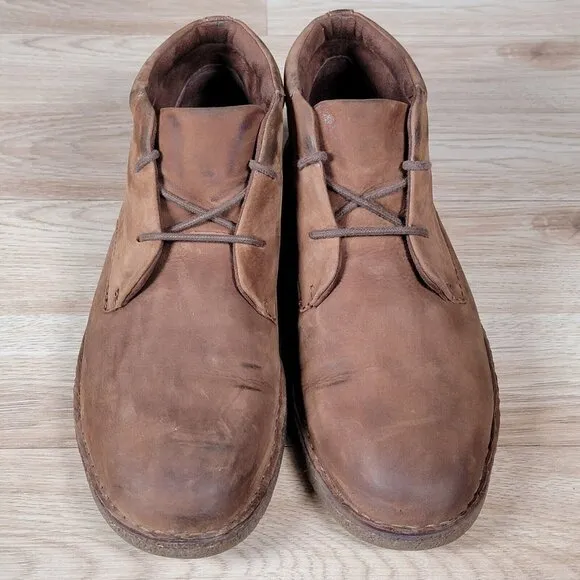 Born Sampson Chukka Boots Mens Size 10.5 Brown Suede Leather Ankle Round Toe