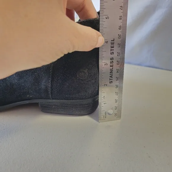 Born Womans  Black Suede Ankle Boots Size 9.5