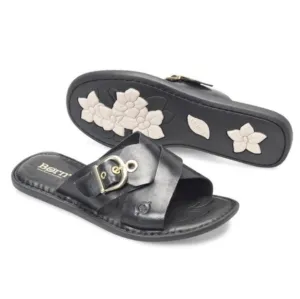 Born Women Marina Crisscross Buckle Leather Sandals Flat shoes sz 9M