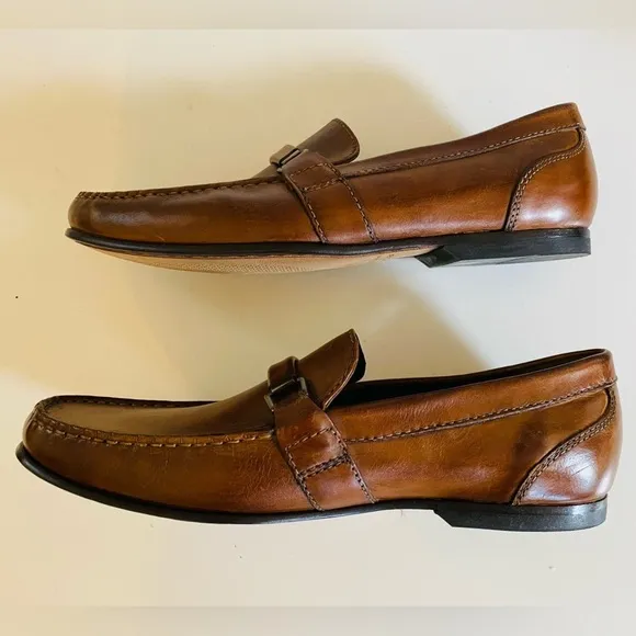Bostonian Men's Slip On Loafers Brown Leather, Size 10 M, 22734