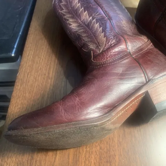 Boulet Boots Pull On Western Cowgirl Boots Womens Size 7C