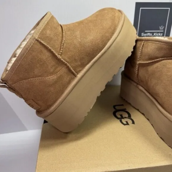Brand New in Box Ugg Classic Ultra Mini Boots Driftwood