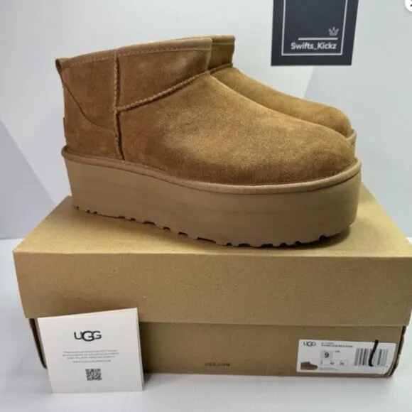 Brand New in Box Ugg Classic Ultra Mini Boots Driftwood