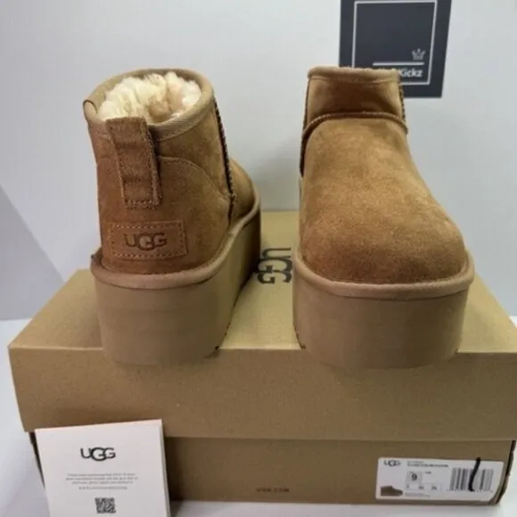 Brand New in Box Ugg Classic Ultra Mini Boots Driftwood
