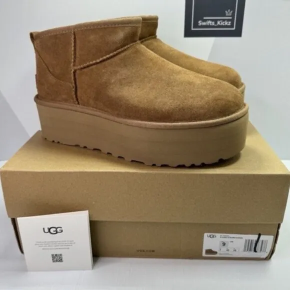 Brand New in Box Ugg Classic Ultra Mini Boots Driftwood