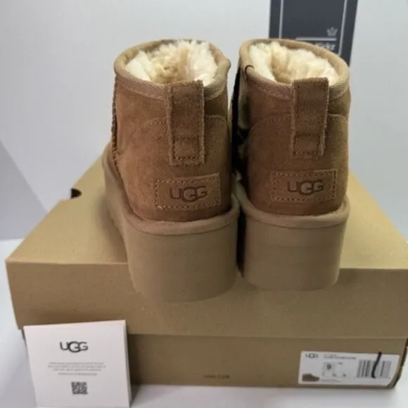 Brand New in Box Ugg Classic Ultra Mini Boots Driftwood