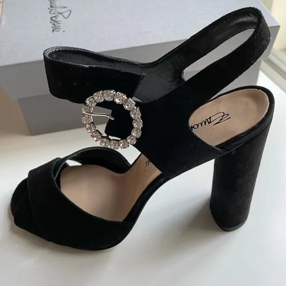 Brand NEW Made in Italy suede high-heeled sandals