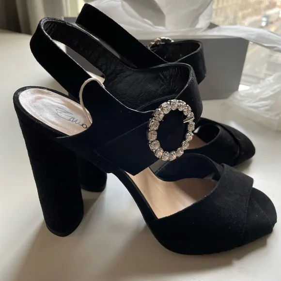 Brand NEW Made in Italy suede high-heeled sandals