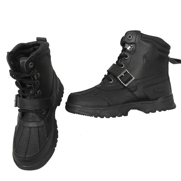 BRAND NEW Polo Ralph Lauren Kids Boots!  Size 1 Black  Equestrian Styling